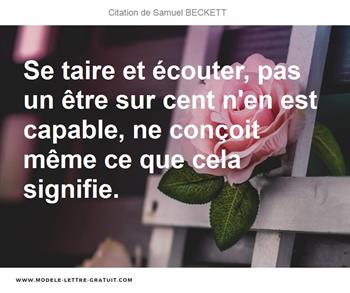 Citations Samuel BECKETT