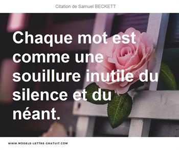 Citations Samuel BECKETT
