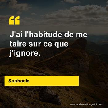 Citation de Sophocle