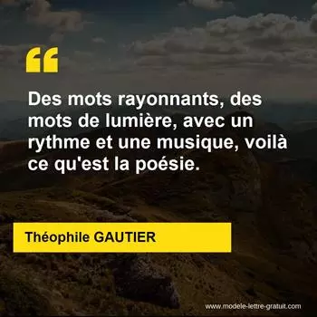 Citation Théophile GAUTIER