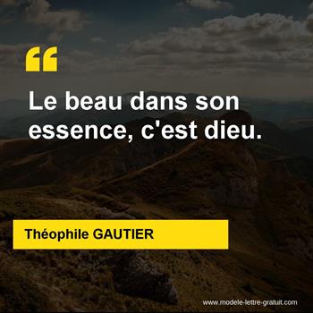 Citation de Théophile GAUTIER
