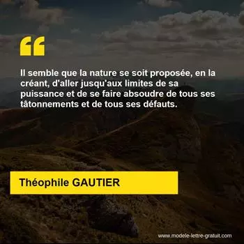 Citation Théophile GAUTIER