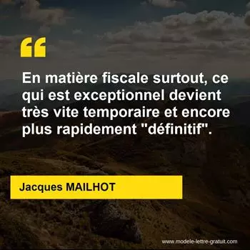 Citation Jacques MAILHOT