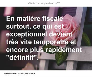 Citations Jacques MAILHOT