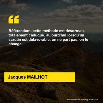 Citation de Jacques MAILHOT