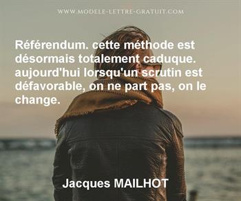 Citation de Jacques MAILHOT