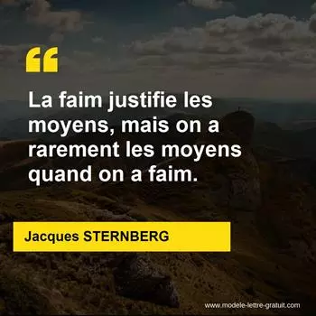 Citation Jacques STERNBERG