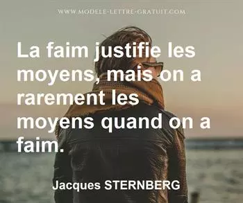 Citation de Jacques STERNBERG