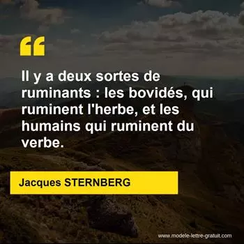 Citation Jacques STERNBERG