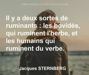 Citation de Jacques STERNBERG