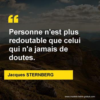 Citation de Jacques STERNBERG