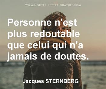 Citation de Jacques STERNBERG