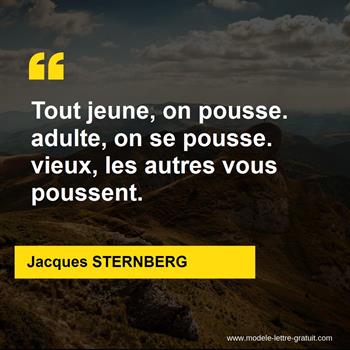 Citation de Jacques STERNBERG