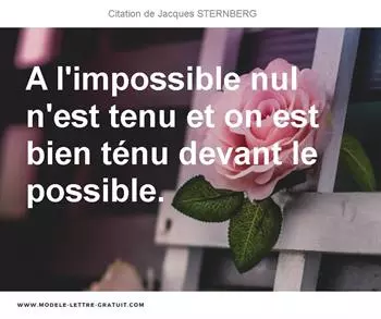Citations Jacques STERNBERG