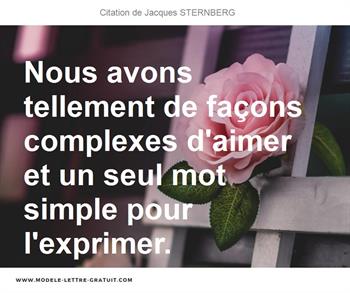 Citations Jacques STERNBERG