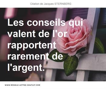 Citations Jacques STERNBERG