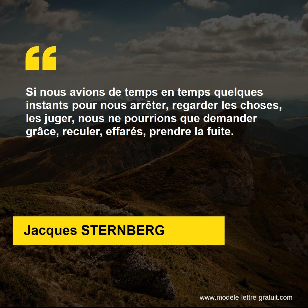 Si Nous Avions De Temps En Temps Quelques Instants Pour Nous Jacques Sternberg