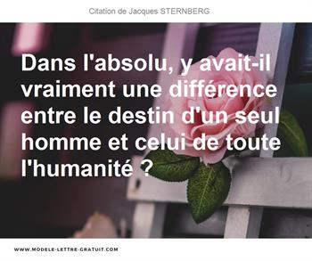Citations Jacques STERNBERG