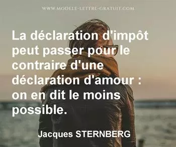 Citation de Jacques STERNBERG