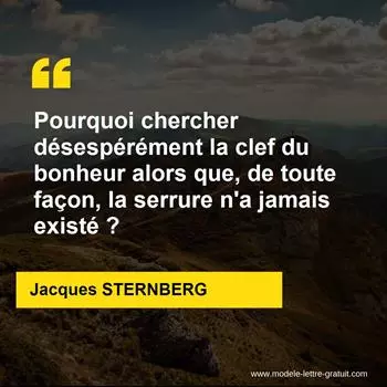 Citation Jacques STERNBERG