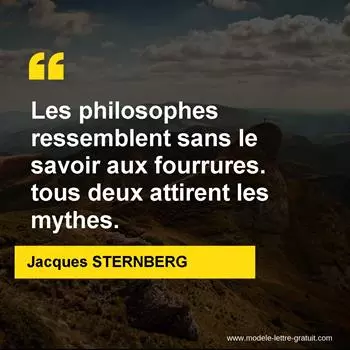 Citation Jacques STERNBERG