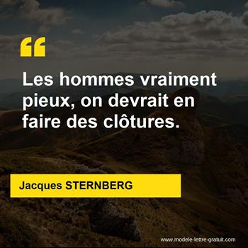 Citation de Jacques STERNBERG