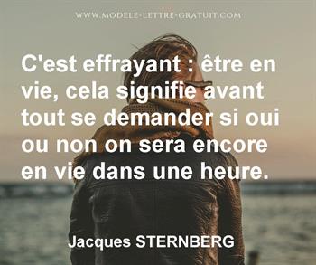 Citation de Jacques STERNBERG