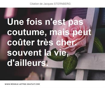 Citations Jacques STERNBERG