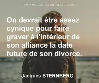 Citation de Jacques STERNBERG