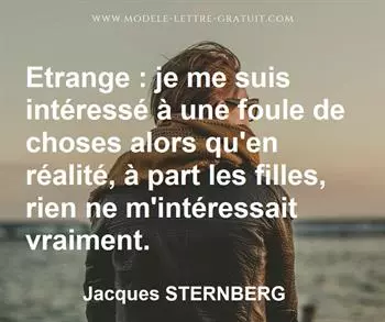 Citation de Jacques STERNBERG