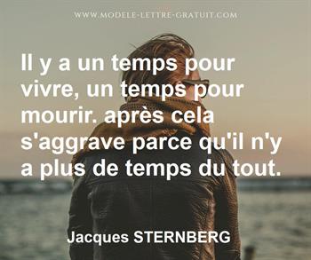 Citation de Jacques STERNBERG