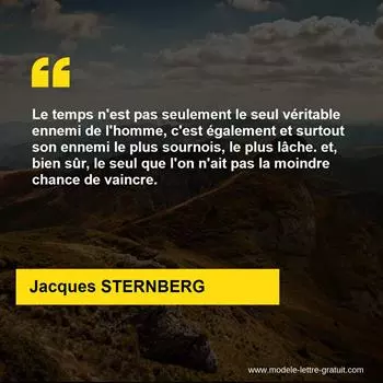 Citation Jacques STERNBERG