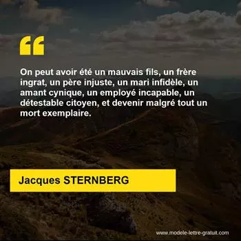 Citation Jacques STERNBERG