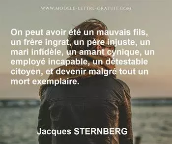 Citation de Jacques STERNBERG