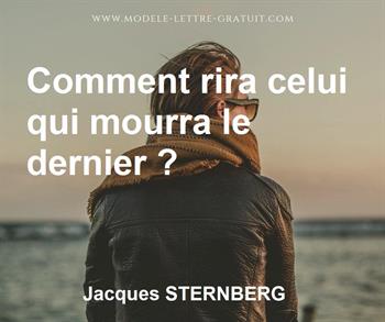 Citation de Jacques STERNBERG