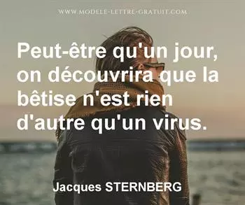 Citation de Jacques STERNBERG