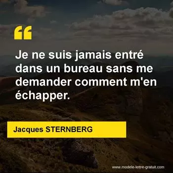 Citation Jacques STERNBERG