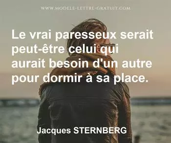 Citation de Jacques STERNBERG