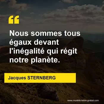 Citation Jacques STERNBERG