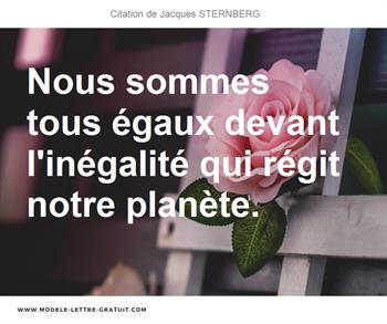 Citations Jacques STERNBERG