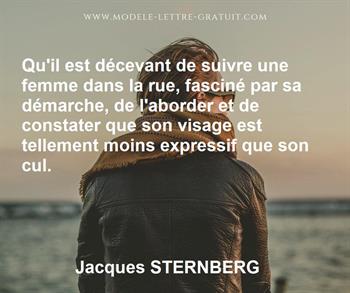 Citation de Jacques STERNBERG