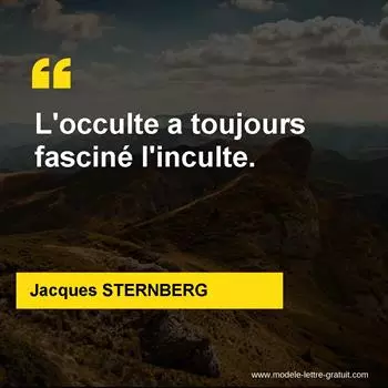 Citation Jacques STERNBERG