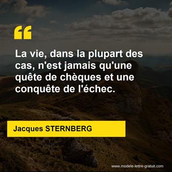 Citation de Jacques STERNBERG