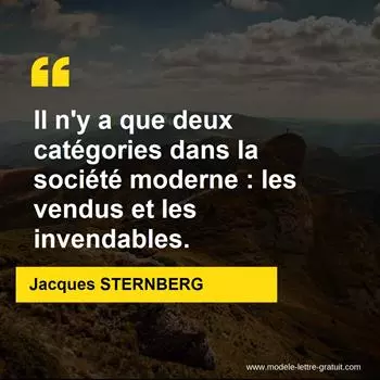 Citation Jacques STERNBERG