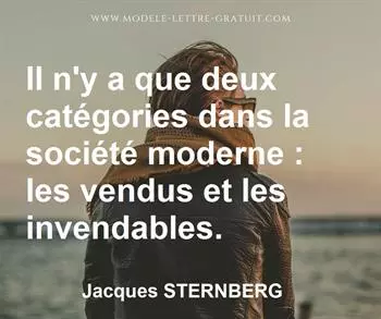 Citation de Jacques STERNBERG
