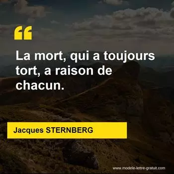 Citation Jacques STERNBERG