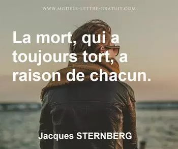 Citation de Jacques STERNBERG