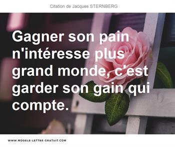 Citations Jacques STERNBERG