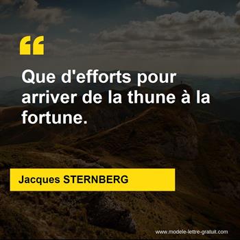 Citation de Jacques STERNBERG