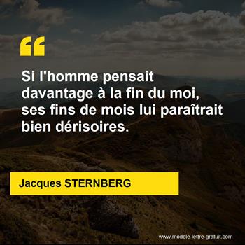 Citation de Jacques STERNBERG